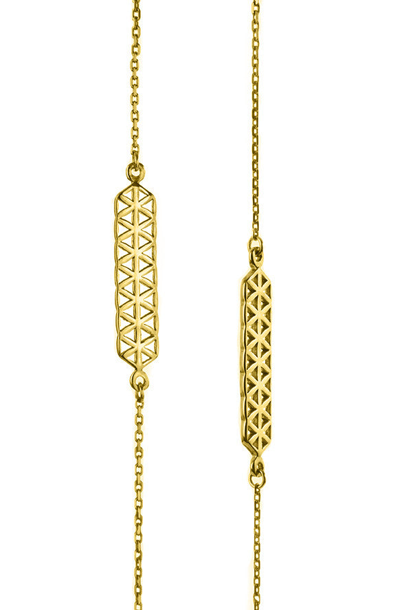Flower Of Life Double Pendant Guardian Escapulario Yellow Gold Plated Necklace Jewelry On 925 Sterling Silver From Barcelona