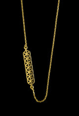 Flower Of Life Double Pendant Guardian Escapulario Yellow Gold Plated Necklace Jewelry On 925 Sterling Silver From Barcelona