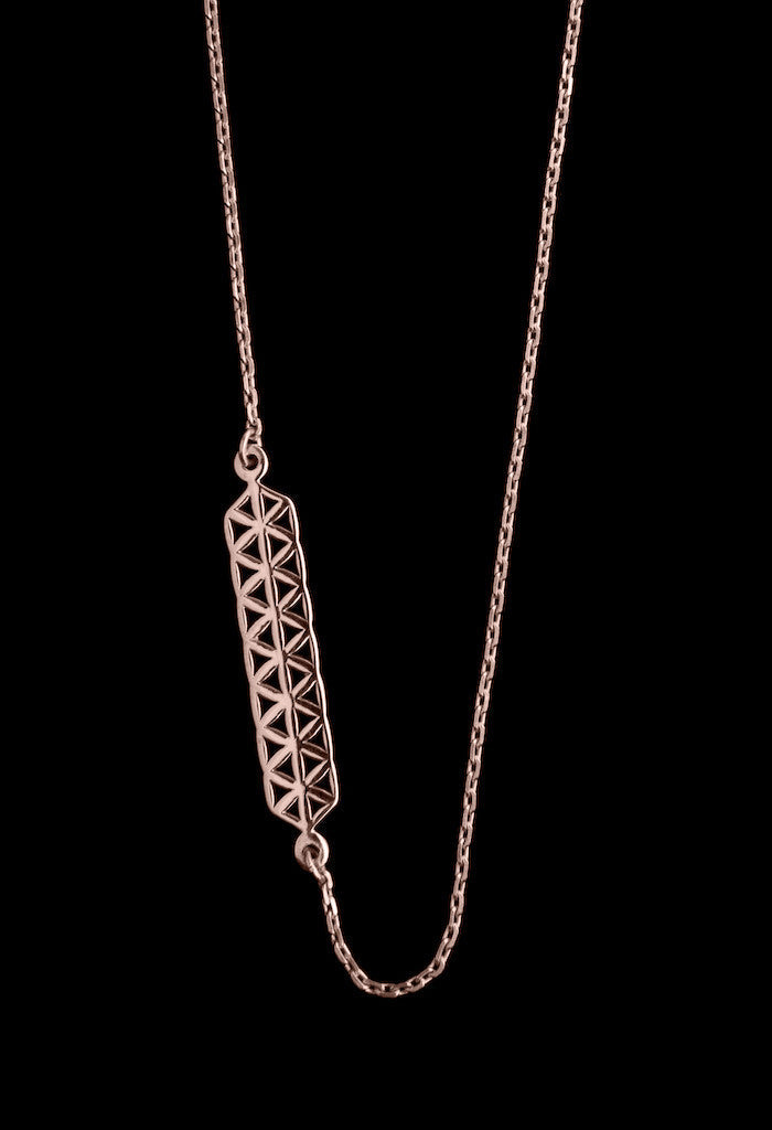Design Flower Of Life Double Pendant Guardian Scapular Rose Gold Plated Necklace Jewelry Present From Barcelona Protecting Talisman Escapulario Gay For Man Unisex 2