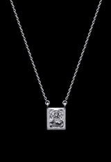 Design Jesus Mother Mary Double Pendant Guardian Scapular Silver Necklace 925 Sterling Religious Jewelry Present From Barcelona Protecting Talisman Escapulario Gay For Man Unisex 2