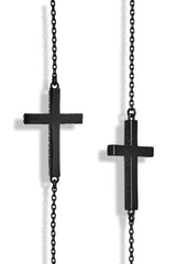 Black Cross Necklace - DUEROS